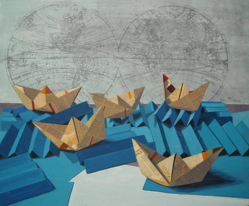 Viaggio-precario-tempera-inchiostro-e-olio-su-tavola-cm.-535x61-2015.jpg
